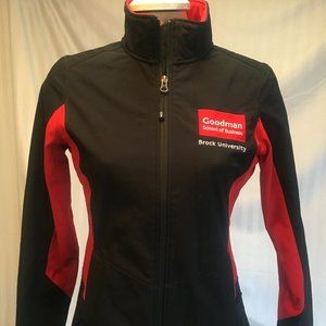Brock University Goodman School of Business Soft Shell Jacket Coal Harbour Small